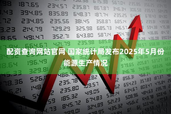 配资查询网站官网 国家统计局发布2025年5月份能源生产情况